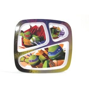 Zak Designs TMNT Teenage Mutant Ninja Turtle Divided Melamine Child's Plate